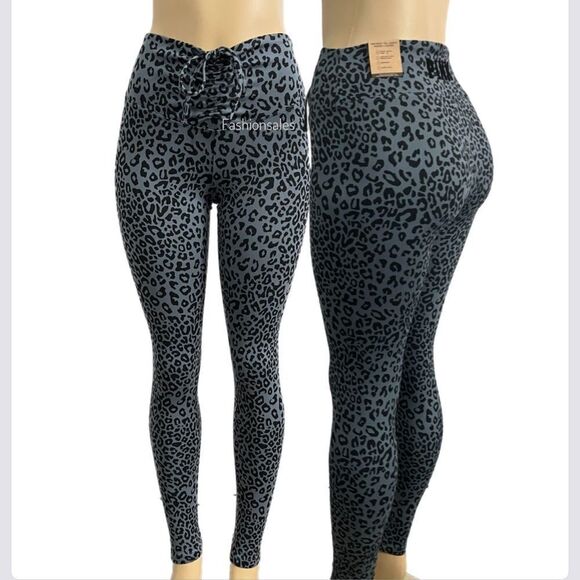 Victoria’s Secret Pink Active high Waist Full Length Ruched V leggings gray Xl - Picture 4 of 8